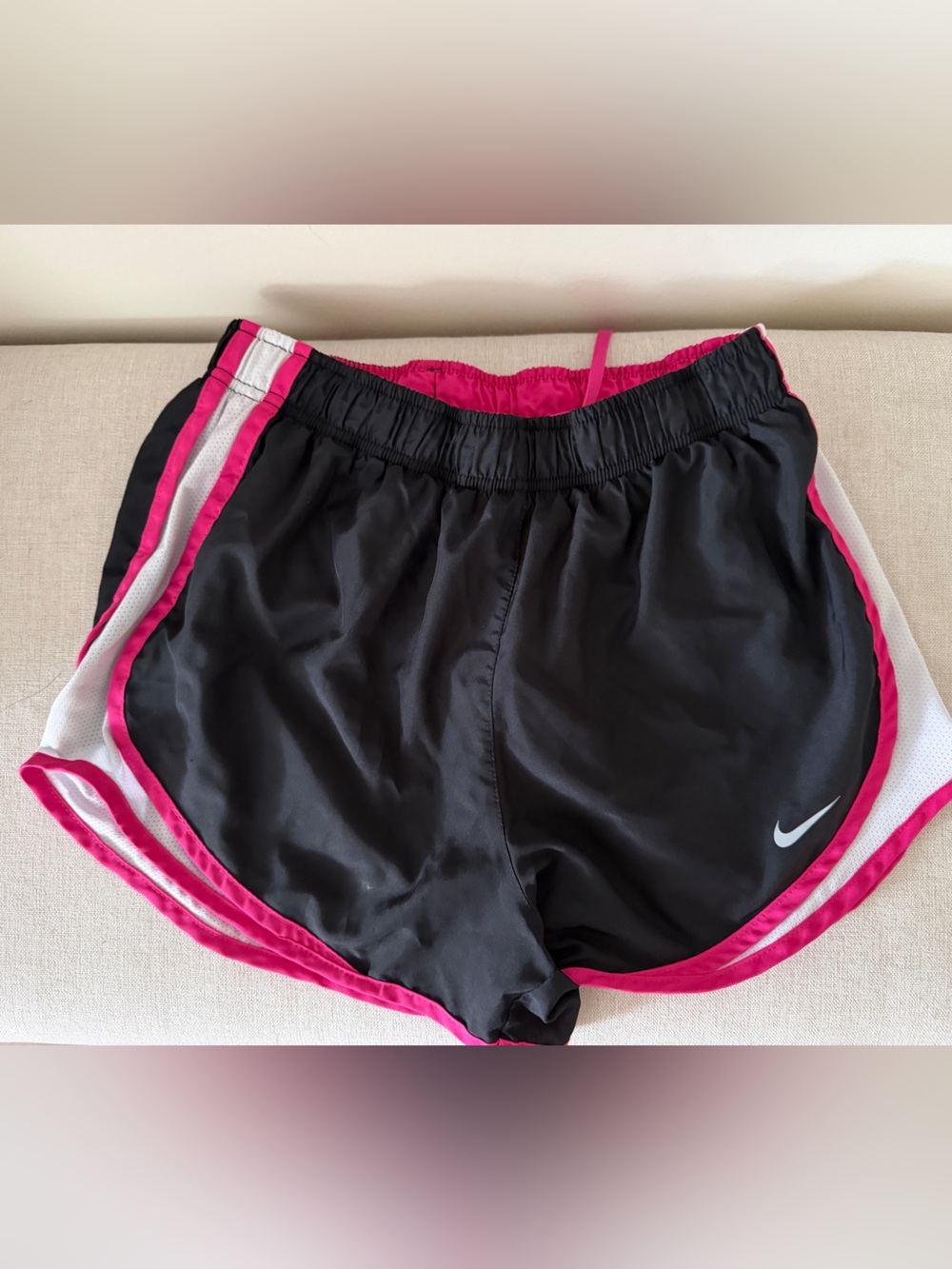 Nike Black Running Shorts with Pink Trim